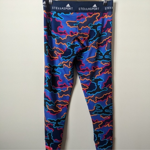Adidas x Stella Sport Performance Blue Camouflage Leggings Size XS - Picture 5 of 10
